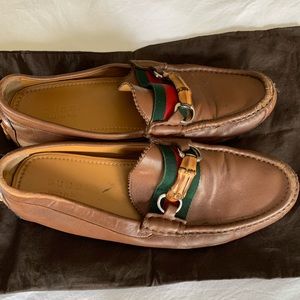 Gucci Bamboo Horsebit Driving Loafers